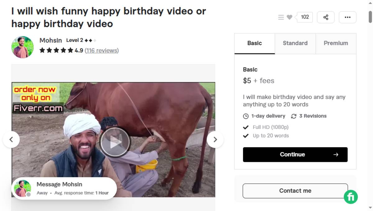 Indian Birthday Greeting Video Gigs