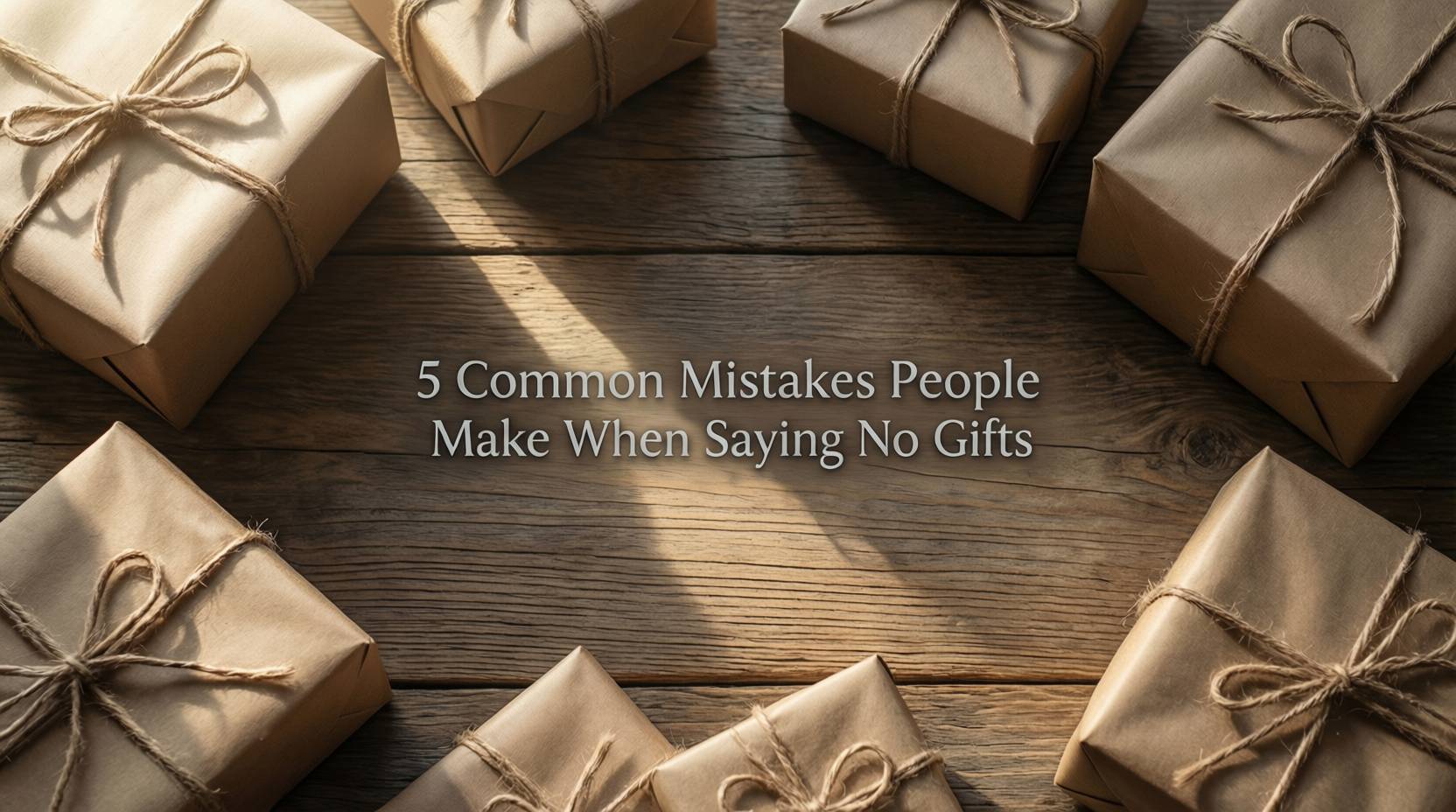 5 Common Mistakes People Make When Saying No Gifts